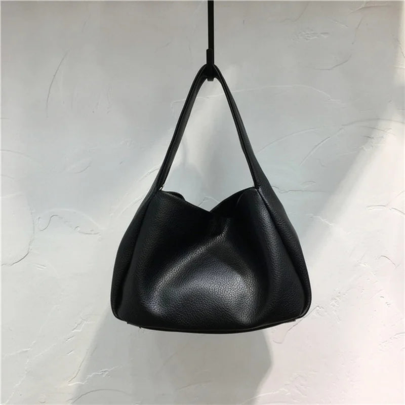 Litchi Pattern Handbag Casual Shoulder Bag