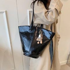 Large Capacity Shoulder Bags For Women Totes Handbags PU Leather