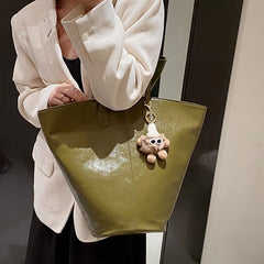 Large Capacity Shoulder Bags For Women Totes Handbags PU Leather