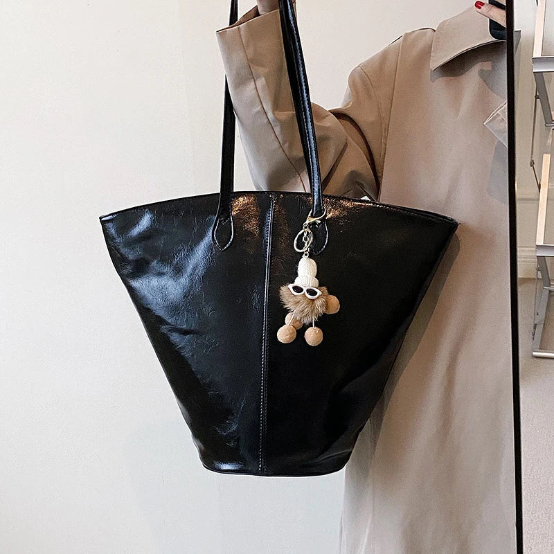 Large Capacity Shoulder Bags For Women Totes Handbags PU Leather