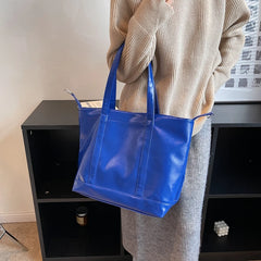 Large Capacity Soft Leather Women Bag Travel Shoulder Bag Tote Shopper Handbag