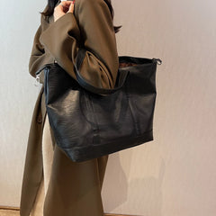 Large Capacity Soft Leather Women Bag Travel Shoulder Bag Tote Shopper Handbag