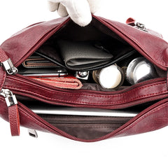 Large PU Leather Tote Bag Women Casual Shoulder Crossbody Female
