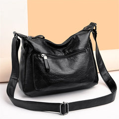 Large PU Leather Tote Bag Women Casual Shoulder Crossbody Female