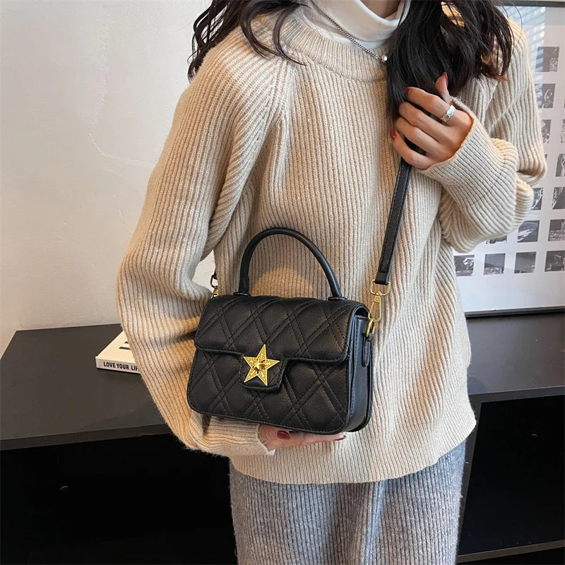 High Lattice Bags Women's Handbags Five-pointed Star Lock