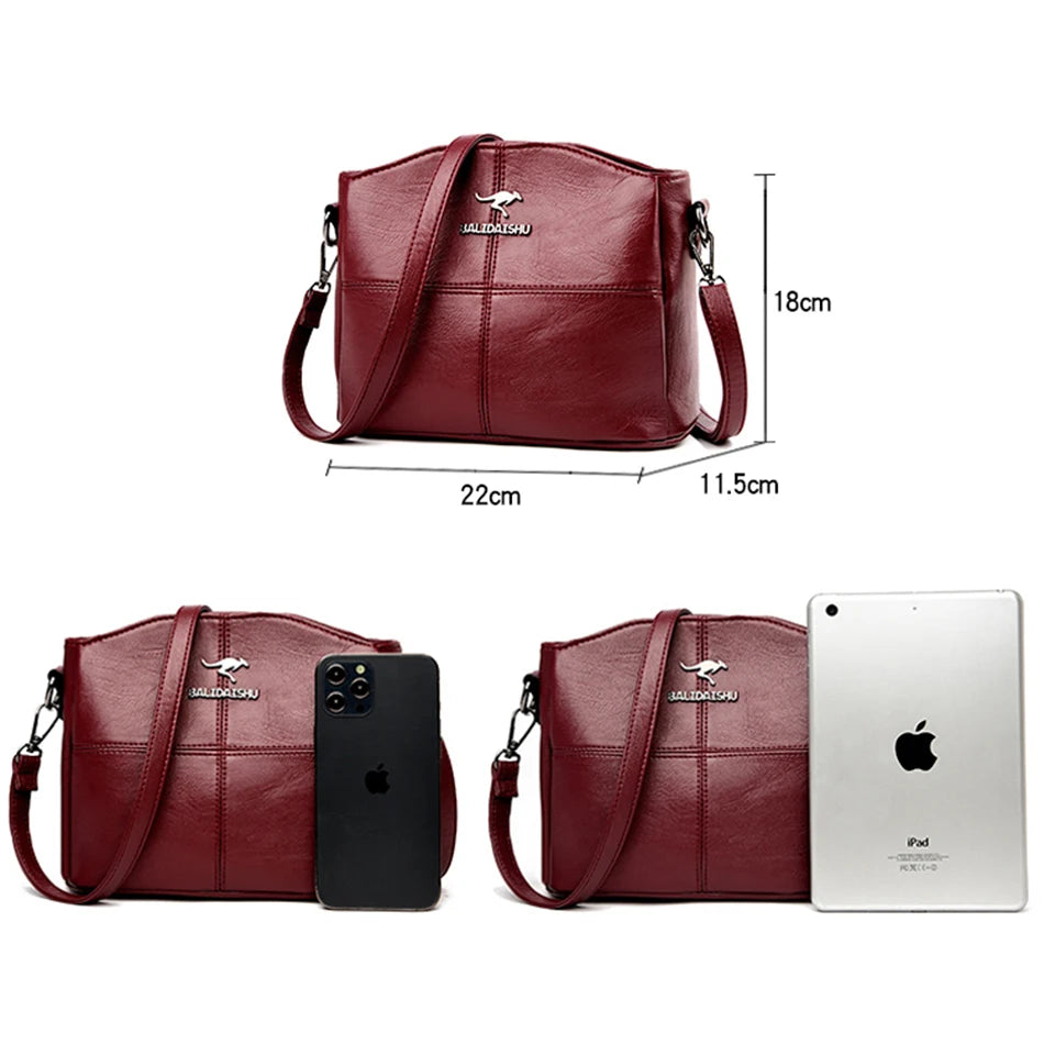 Small Leather Crossbody Bag Women Shoulder Messenger Bags