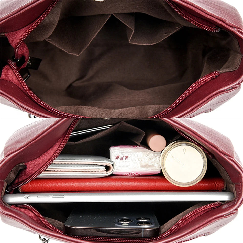 Small Leather Crossbody Bag Women Shoulder Messenger Bags