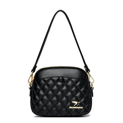 Women's Small Leather Crossbody Bag Flap Messenger Shoulder Handbag