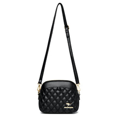 Women's Small Leather Crossbody Bag Flap Messenger Shoulder Handbag
