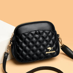 Women's Small Leather Crossbody Bag Flap Messenger Shoulder Handbag
