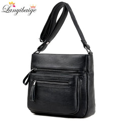 Leather Crossbody Bag for Women Shoulder Tote Lady Messenger Bag