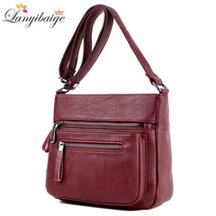 Leather Crossbody Bag for Women Shoulder Tote Lady Messenger Bag