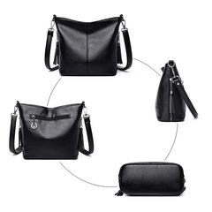Casual Leather Crossbody Bag for Women Tote Shoulder Handbag
