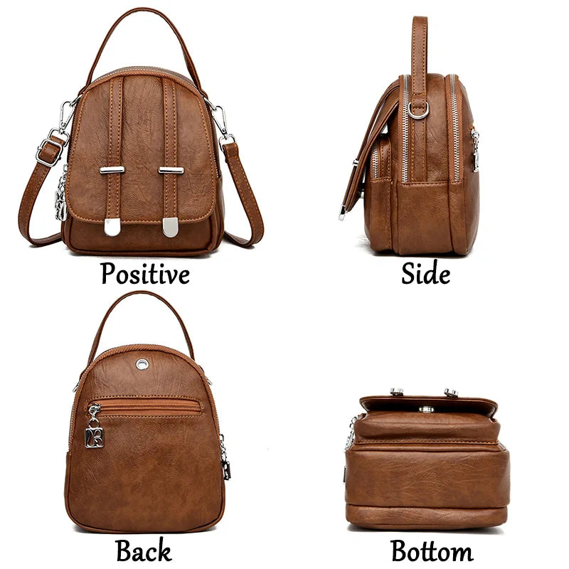 High Leather Handbag Women Bags Casual Tote Crossbody Bags