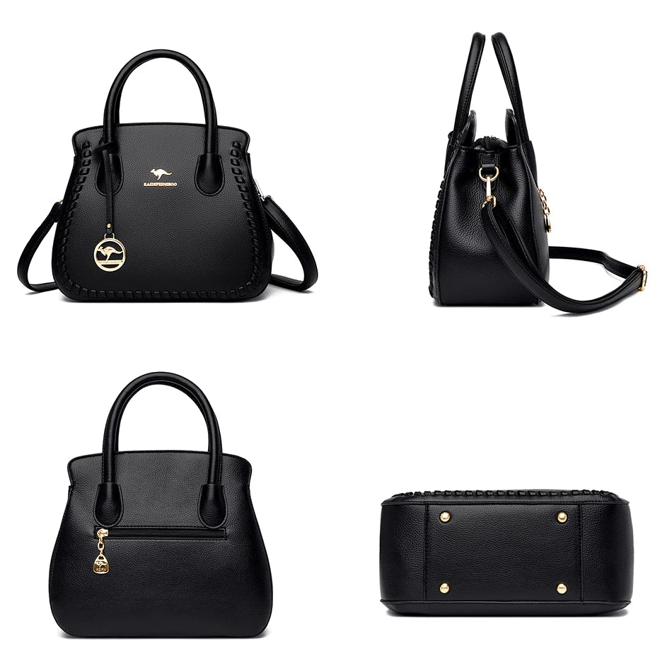 High Leather Handbags Purses Women Bags Ladies Shoulder Crossbody Bags