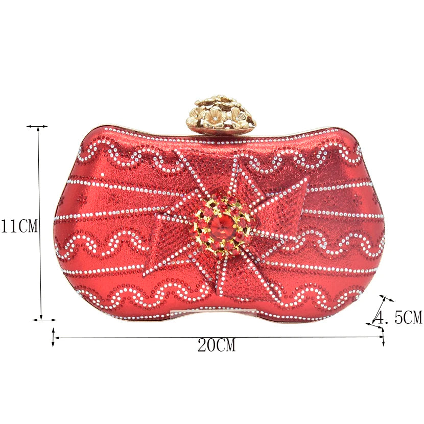 Leather Lady Clutch Bag Fashionable Shoulder Bag