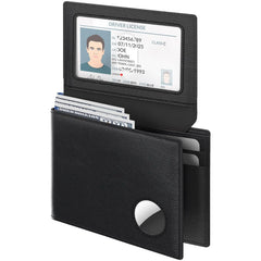 Men's Cowhide Bifold Wallet Short Large Capacity