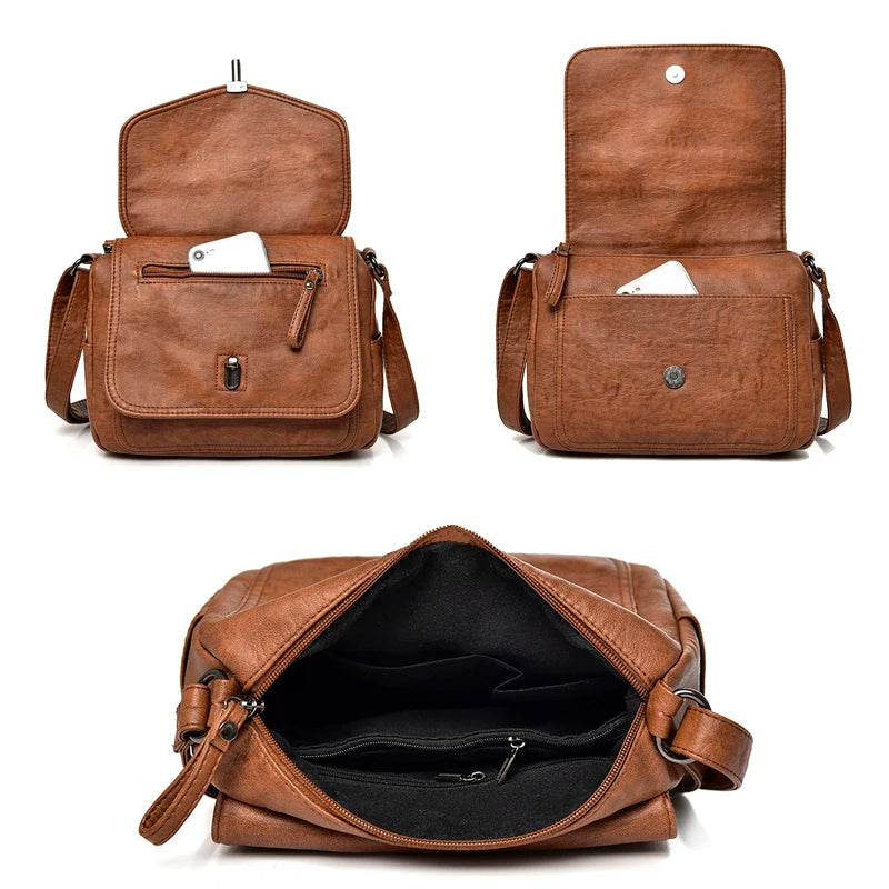 High Leather Women Shoulder Bag Crossbody