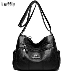 Leather Crossbody Bags for Women Handbags High Messenger Bag