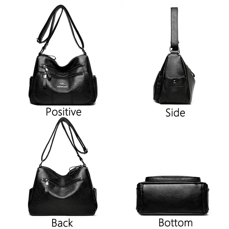 Leather Crossbody Bags for Women Handbags High Messenger Bag