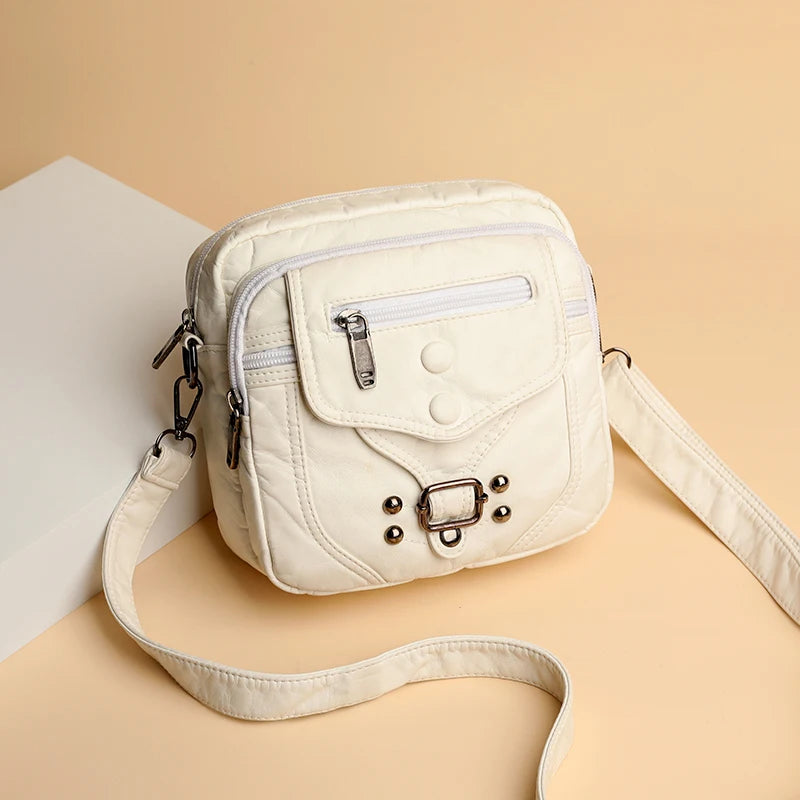Small Leather Crossbody Handbag Women's Casual Shoulder Bag