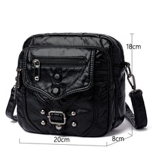 Casual Small Leather Crossbody Handbag Women's Shoulder Bag