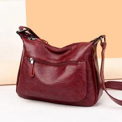 High Leather Tote Ladies Casual Shoulder Crossbody Sac Female