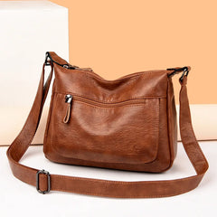 High Leather Tote for Ladies Casual Women Shoulder Crossbody Sac Female Worker