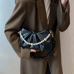 Women's Leather Underarm Bag Handbag Crossbody Shopping Bag