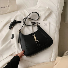 Red Leather Shoulder Messenger Bag for Women