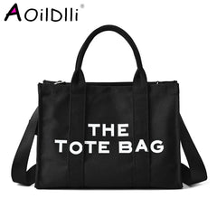 Large Capacity Canvas Handbags Female Hand Shoulder Messenger Bags Lady