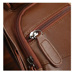 High Men Waist Pack Vintage Messenger Shoulder Bag PU Leather Mobile Phone Bag