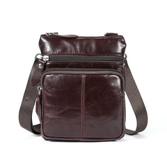 Leather Messenger Bag Men Shoulder Crossbody Handbag Small Male
