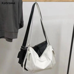 Minimalist Shoulder Bags Women Zipper Large Capacity Couples Student Crossbody H