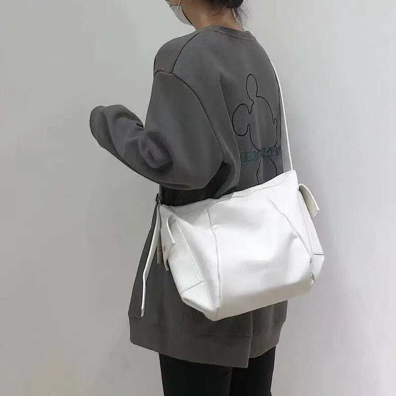Minimalist Shoulder Bags Women Zipper Large Capacity Couples Student Crossbody H