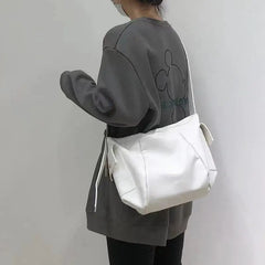 Minimalist Shoulder Bags Women Zipper Large Capacity Couples Student Crossbody H