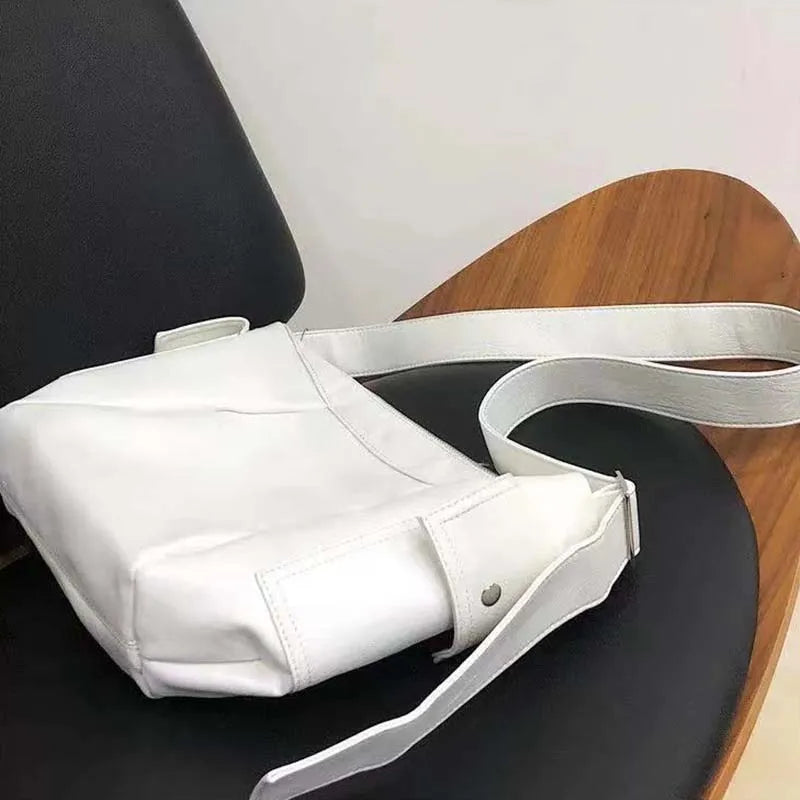 Minimalist Shoulder Bags Women Zipper Large Capacity Couples Student Crossbody H