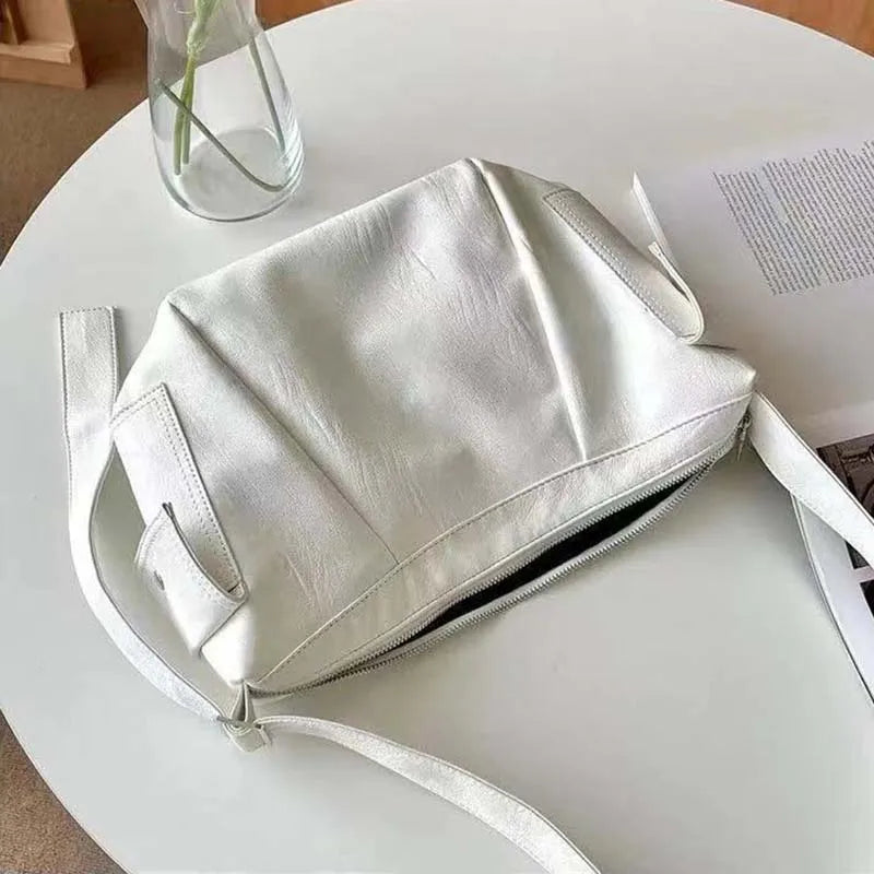Minimalist Shoulder Bags Women Zipper Large Capacity Couples Student Crossbody H