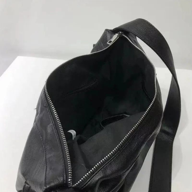 Minimalist Shoulder Bags Women Zipper Large Capacity Couples Student Crossbody H