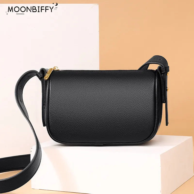 Natural Cowskin Female Shoulder Crossbody Tote Leather Bags for Women