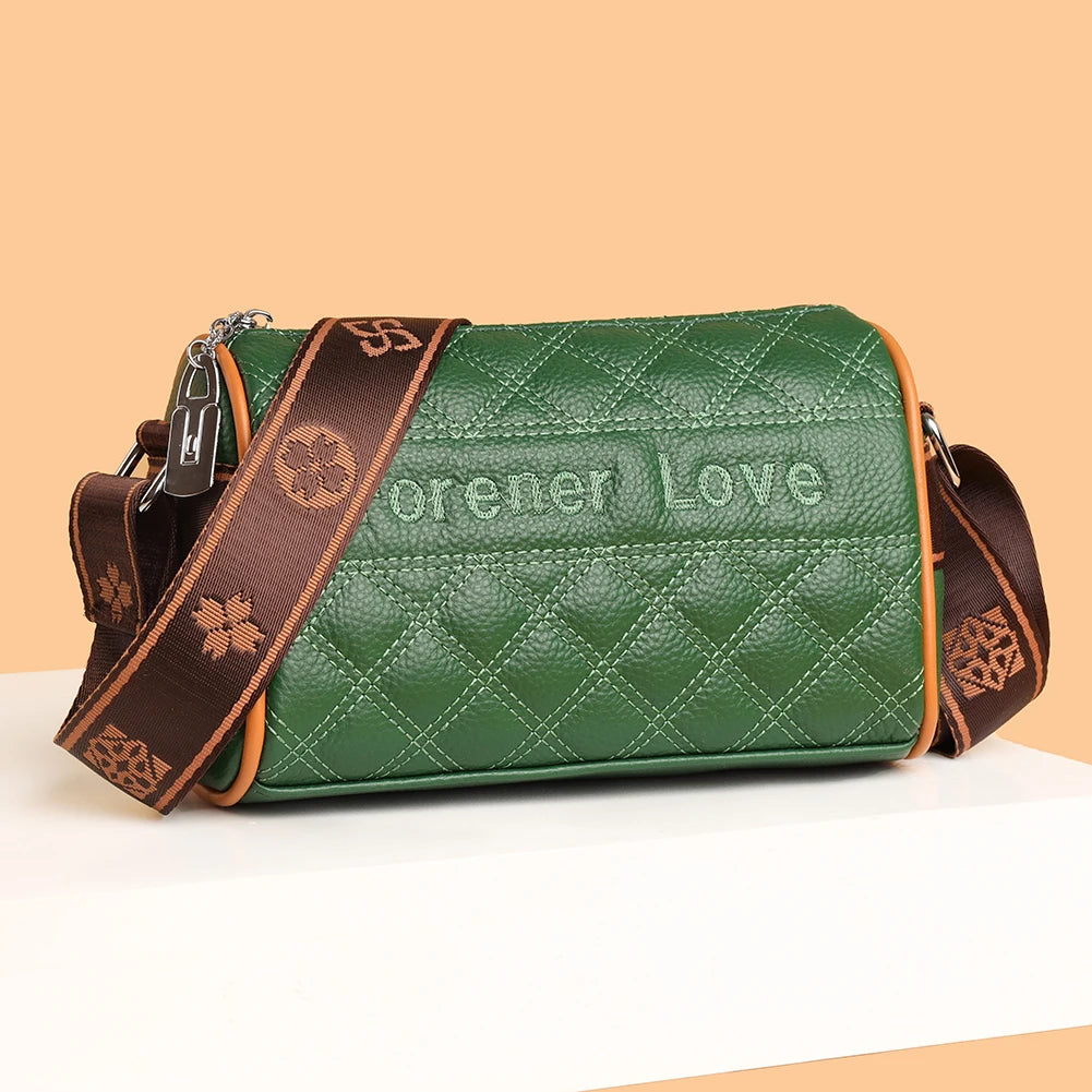 High Leather Women Shoulder Messenger Bag Crossbody Handbag