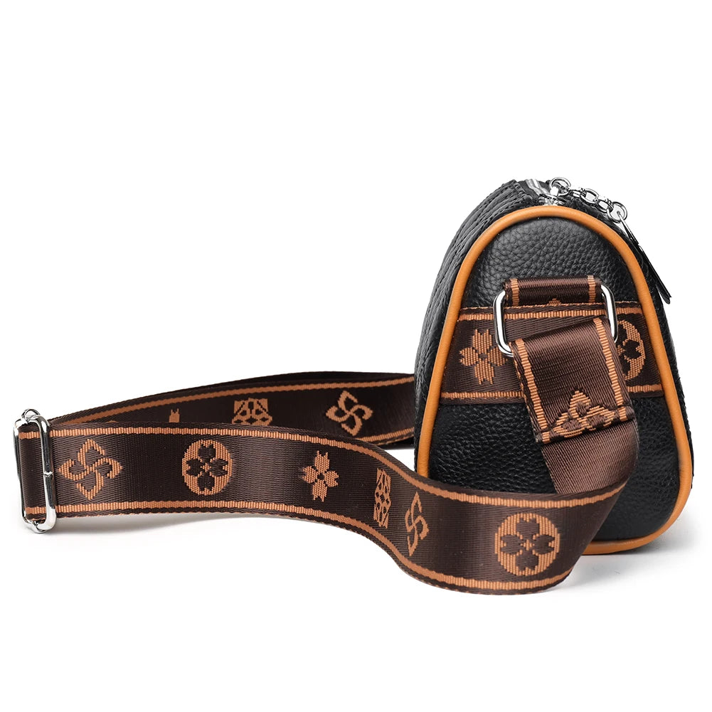 High Leather Women Shoulder Messenger Bag Crossbody Handbag