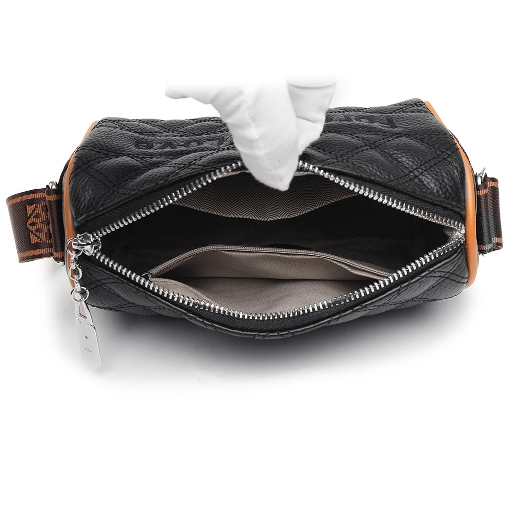 High Leather Women Shoulder Messenger Bag Crossbody Handbag