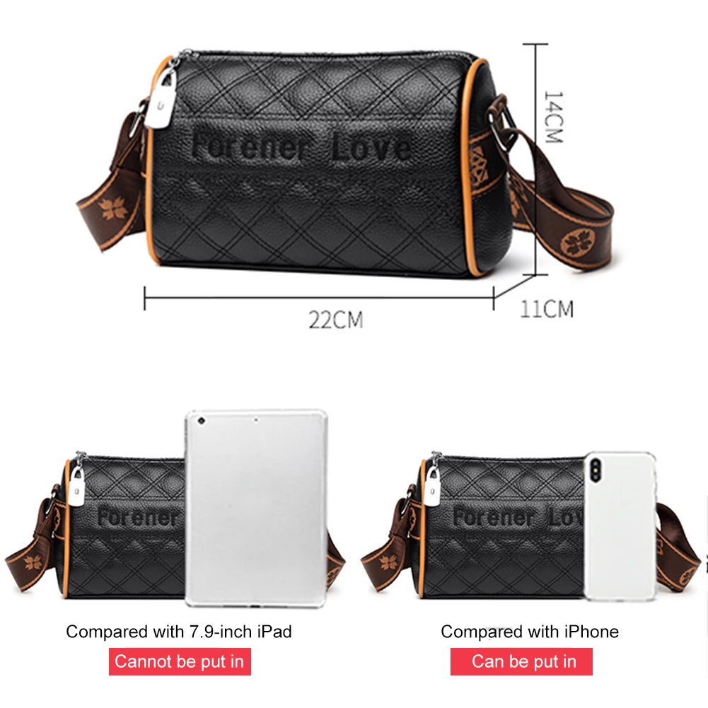 High Leather Women Shoulder Messenger Bag Crossbody Handbag