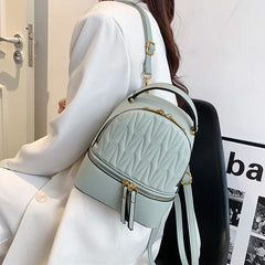 High School Bags for Teenager Girls Shoulder Bag Pu Leather Women Small Packpack