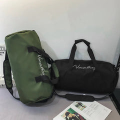 Nylon Sports Duffle Bag for Men Unisex Travel Shoulder Handbag