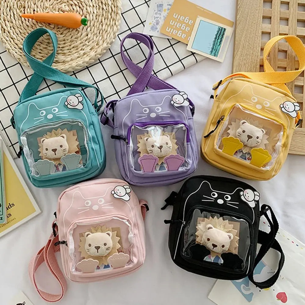 Nylon Shoulder Bag Cartoon Tote Cross Body Handbag for Women