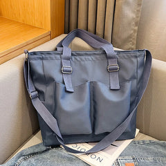 Nylon Waterproof School Bag Large Capacity Tote Shoulder Bags For Women