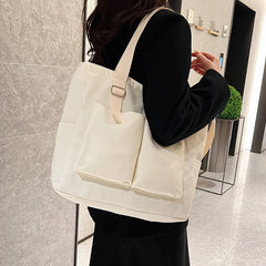 Nylon Waterproof School Bag Large Capacity Tote Shoulder Bags For Women