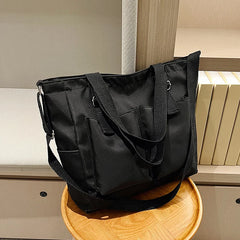 Nylon Waterproof School Bag Large Capacity Tote Shoulder Bags For Women